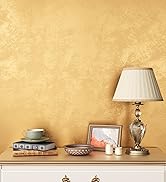 VEELIKE Luxury Gold Wallpaper Stick and Peel Metallic Wallpaper for Bedroom Accent Wall 15.7''x11...