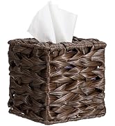 Sumnacon Wicker Tissue Box Cover, Square Tissue Box Holder, Hand Woven Facial Tissues Dispenser, ...