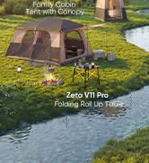 FanttikOutdoor Zeta C2/3/4 Camping Tent, 2/3/4 Person Instant Cabin Tent Setup in 60s, Dome Tent ...