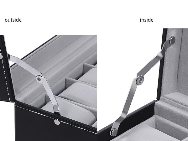 BEWISHOME Watch Case, 20-Slot Watch Box Organizer for Men Watch Case with Large Glass Lid Watch