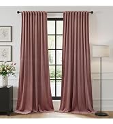 StangH Dusty Rose Pink Curtains Velvet Curtains for Bedroom 84 inches Long, Back Tab Thermal Insu...