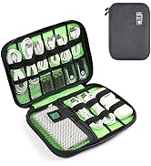Luxtude Travel Cable Organizer Bag, Flat Cord Organizer Case | Travel Essentials for Wire/Cord/Ch...