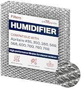 LifeSupplyUSA Humidifier Filter Replacement Evaporator Pad with Wick Compatible with Skuttle A04-...