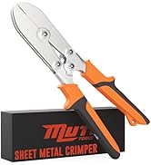 Mutt Tools 5 Blade Sheet Metal Crimper Tool with Ergonomic Grip – Crimp 24ga Steel and 28ga Stain...