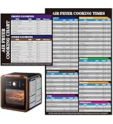 WAWINY Air Fryer Magnet Cheat Sheet Set, 2PCS Ultimate Air Fryer Accessories Kit with Cooking Tim...