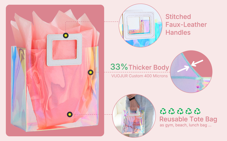VUOJUR Reusable Tote Gift Bag