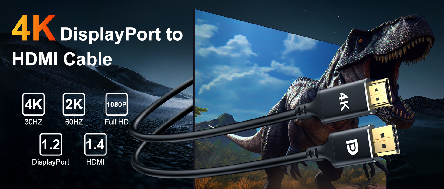 DisplayPort to hdmi cable