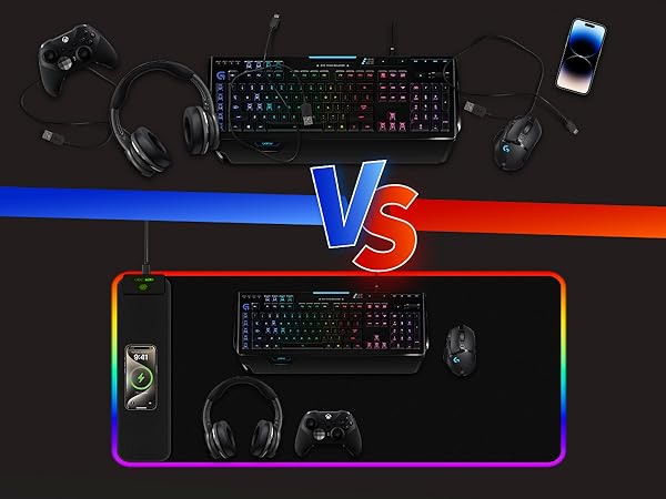 RGB gaming mouse pad