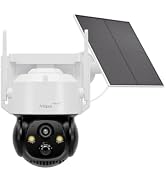 Anlapus 2.5K Add-on Battery Powered Wireless Outdoor Camera with Solar Panel, Pan/Tilt, Color Nig...