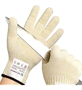 Schwer SlicePro Ultra-Durable ANSI A9 Cut Resistant Gloves PR1501, 10X Reinforced Food Grade Cutt...