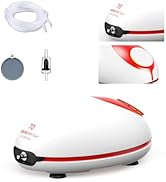 AQUASMITH 1w Ultra Quiet Aquarium Air Pump, Aquarium Aerator Adjustable Airflow, Single Hole Suit...