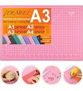 Density-upgraded 18"x12" Self Healing Cutting Mat, Idemeet Rotary Sewing Mat for Crafts, 5-Ply Bl...
