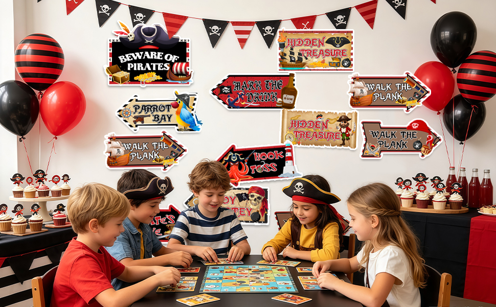 pirates party directional signs
