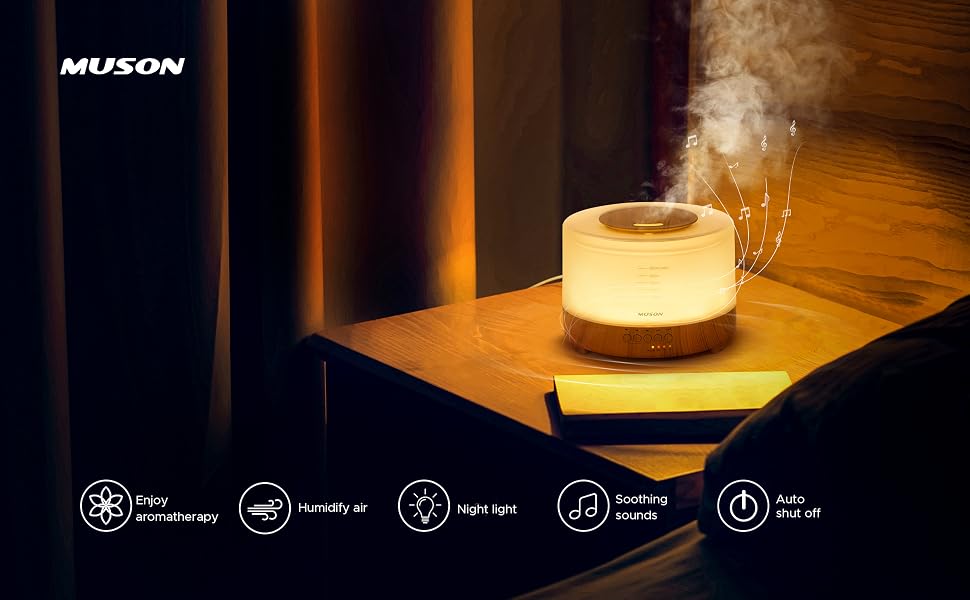 muson Essential Oil Diffuser Sound Machine Combo