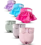 XPCARE 6 Pack Washable Female Dog Diapers - Reusable Doggie Diapers, Highly Absorbent Dog Diapers...