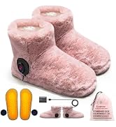 Electric Foot Warmer, Rechargeable Battery Powered Heated Slippers for Cold Feet, House Portable ...