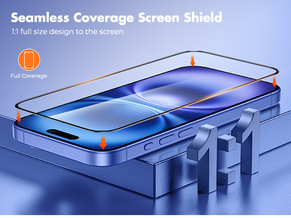 Tempered Glass Screen Protector for iPhone 16