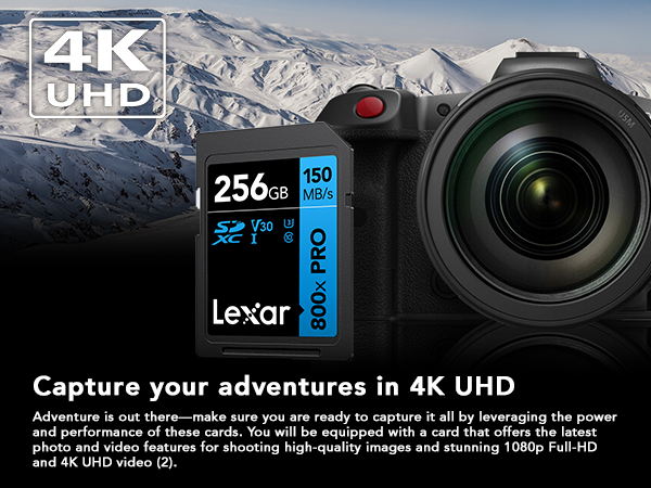 Capture your adventures in 4K UHD
