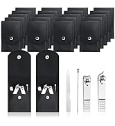 HAIFOTRVA 30 Sets Finger Nail Clipper Set Bulk,4 in 1 Black Adult Stainless Steel Travel Manicure...