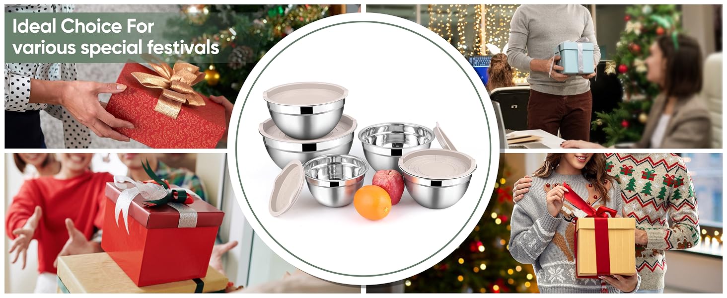 Khaki Mixing Bowls