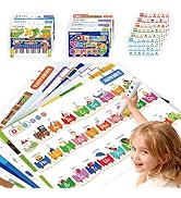 TEKFUN Interactive ABCs & 123s Learning Posters with Talking Pen, Autism Sensory Educational Toys...