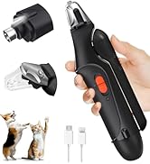 Dog Nail Clippers & Cat Nail Clipper With Catcher, 2 In 1 Dog Nail Trimmers & Grinder With Light ...