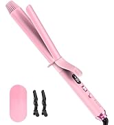 FARERY Long Barrel Curling Iron 1 1/4 inch, 1.25 Inch Curling Iron for Thin Hair, Infused Argan O...