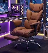 DUMOS Big and Tall Home Office Desk Chair, Gaming Computer Chair, Executive Ergonomic Chair with ...