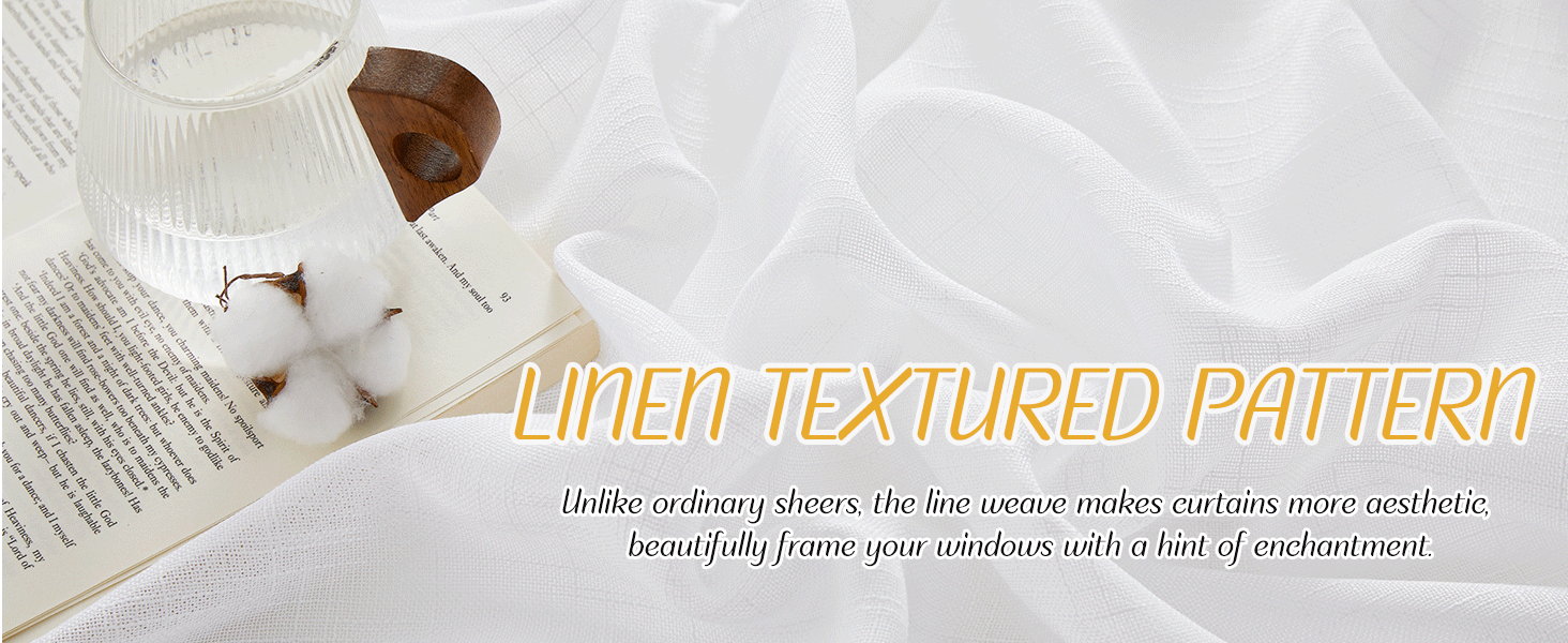 Unlike ordinary sheers, the line weave makes curtains more aesthetic, beautifully frame your windows