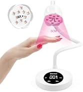 MEKK Flash Cure Nail Lamp,30W Cordless Small UV Light for Gel Nails | Gooseneck, auto sensor, 4 t...