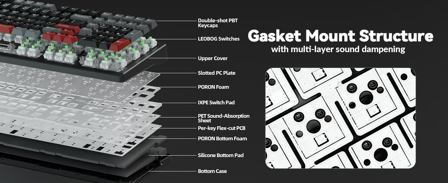 thocky keyboard with number pad gasket mounted creamy gamer keyboard wireless mechanical keyboard
