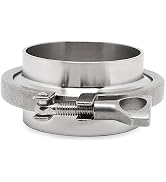 GDFYMI Tri Clamp Stainless Steel 304 Sanitary Pipe Weld Ferrule Heavy Duty Tri Clamp with Wing Nu...