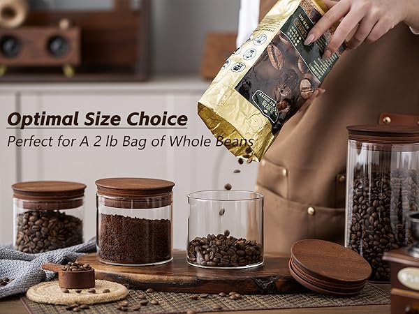 3MM THICKENED BOROSILICATE GLASS COFFEE JARS