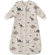 Yoofoss Baby Sleep Sack 6-12 Months 1.0 Tog Long Sleeve Sleep Sack Organic Cotton Wearable Blanke...