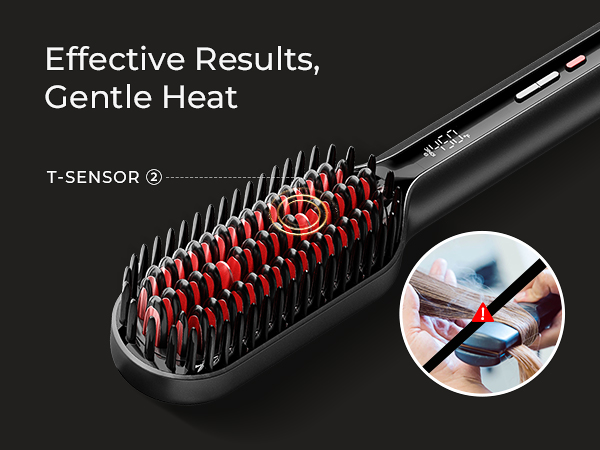 hair straightener brush for women no burning of scalp