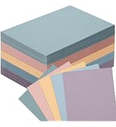 100 Sheets Colored Cardstock Blank Colorful Thick Paper 92LB/250gsm Cards Stock for Invitations, ...