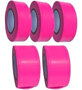 5 Rolls Flagging Marking Tape Pink,Non-Adhesive Survey Tape,Hi-Vis Plastic Ribbon Outdoor,Fade-Re...
