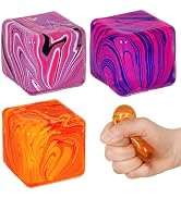 FazaVexior Swirl Maltose Squishy Stress Relief Toys, Marble Squeeze Ice Cube Fidget Toys, Slow Ri...