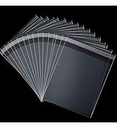Cidenbio 200 Pcs Clear Cellophane Treat Bags 7x10, 3.1 Mils Self Sealing Bread Bags, Cellophane W...