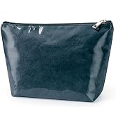 WLLWOO PVC Waterproof Makeup Bag Kraft Paper Cosmetic Bag Travel Toiletry Zipper Pouch Organizer ...