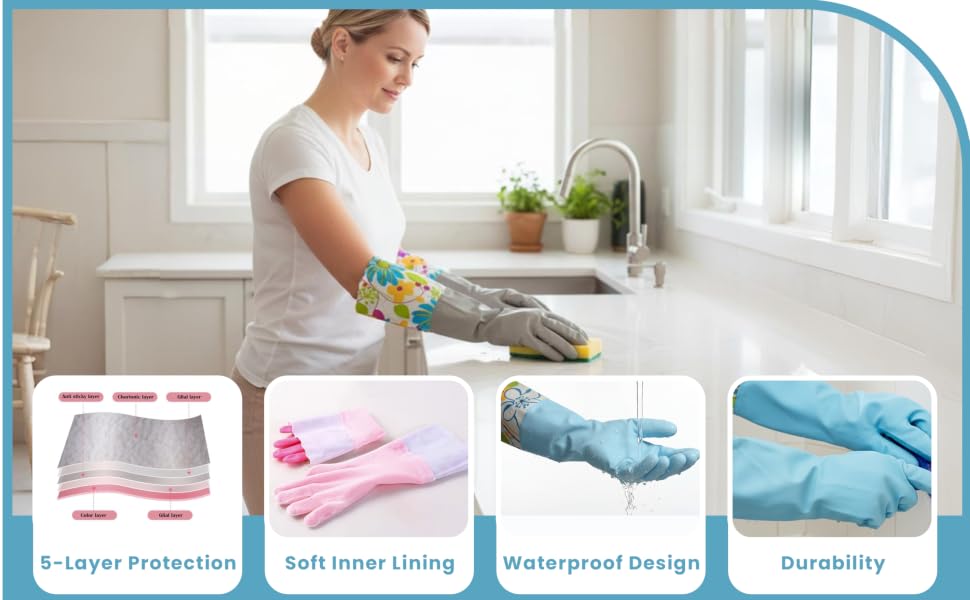 Household Gloves Latex Free Cleaning Gloves