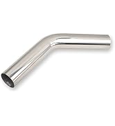 FGJQEFG 2 Inch 45 Degree DIY Custom Mandrel Exhaust Pipe Tube Pipe, T304 Stainless Steel, Univers...