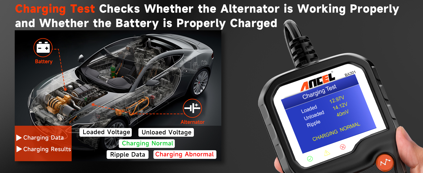 ancel ba301 charging test