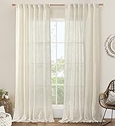 back tab linen curtains