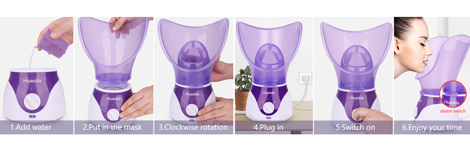 How to use the facial steamer