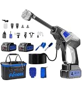 Fvrnoss Portable Handheld Cleaning Tool, Lightweight Compact Spray Tool with 6-in-1 Nozzle for Ca...
