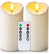 Homemory 6”x3” Outdoor Waterproof Flameless Candles, LED Candles, Battery Operated Candles with R...