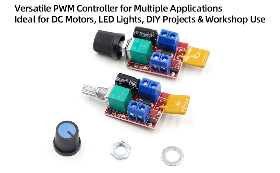RioRand PWM DC Motor Speed Controller | 5A 3V-35V | 2 Pack
