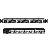 MIZISNR Headphone Amp, 8-Channel Rackmount Headphone Mixing Distribution Amplifier with Stereo/Mo...