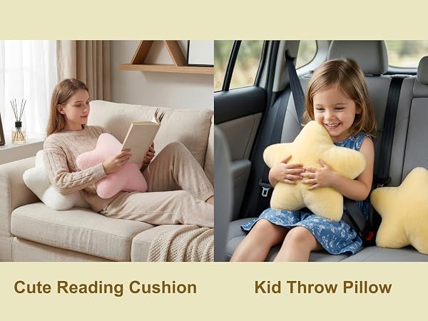 Multi-purpose throw pillow - Kid throw pillow, Reading pillow
